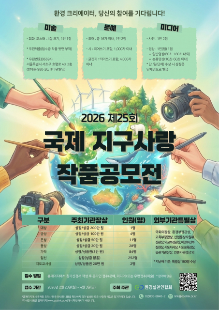 쿼터 센추리를 맞이한 ‘제25회 국제 지구사랑 작품공모전’ 개최
