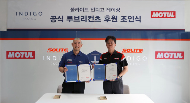 쏠라이트 인디고 레이싱, 모튤과 후원 연장 계약 체결