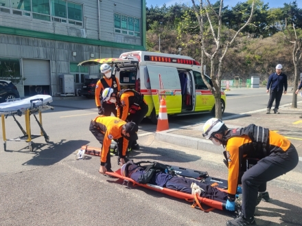 경산시 자원회수시설, 자인119안전센터와 합동 소방 훈련 실시